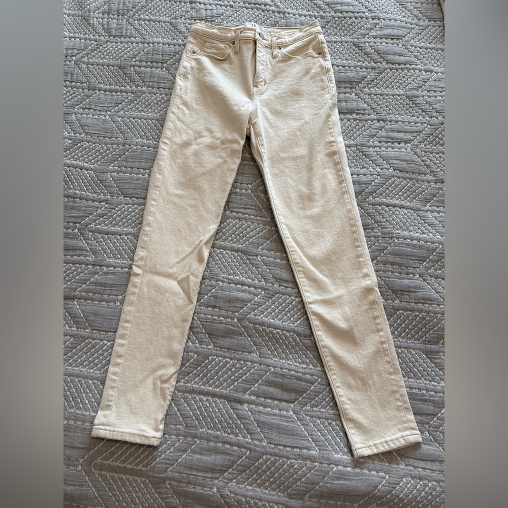 Banana Republic Ecru Jeans High Rise 27 Long/Tall